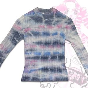 Ply-Knits Tie Dye Grunge Turtle Neck